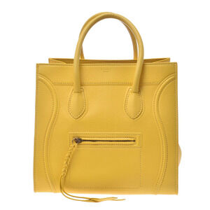 Celine Luggage Phantom Yellow Calfskin Handbag